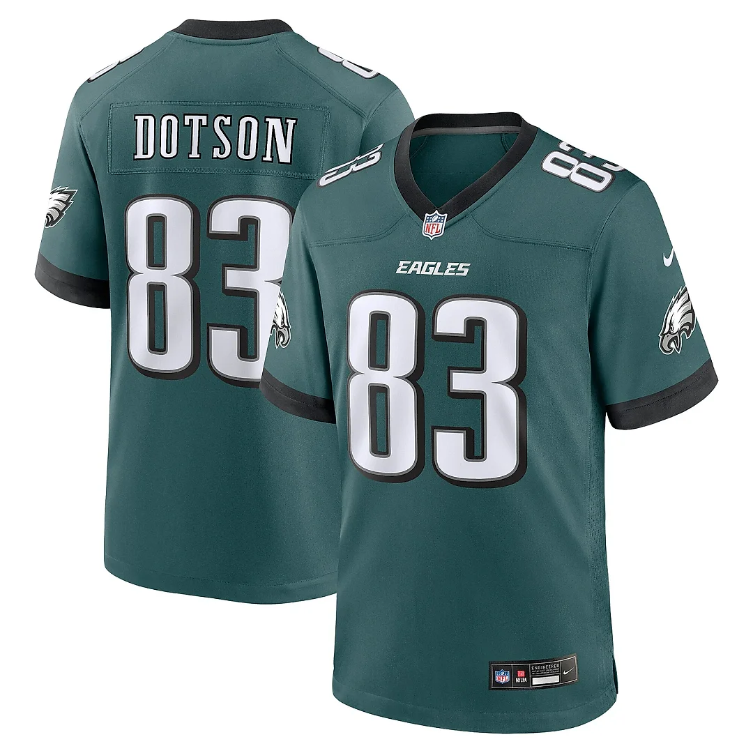 Zennovawear Men's Philadelphia Eagles Jahan Dotson Midnight Green Team Game Jersey