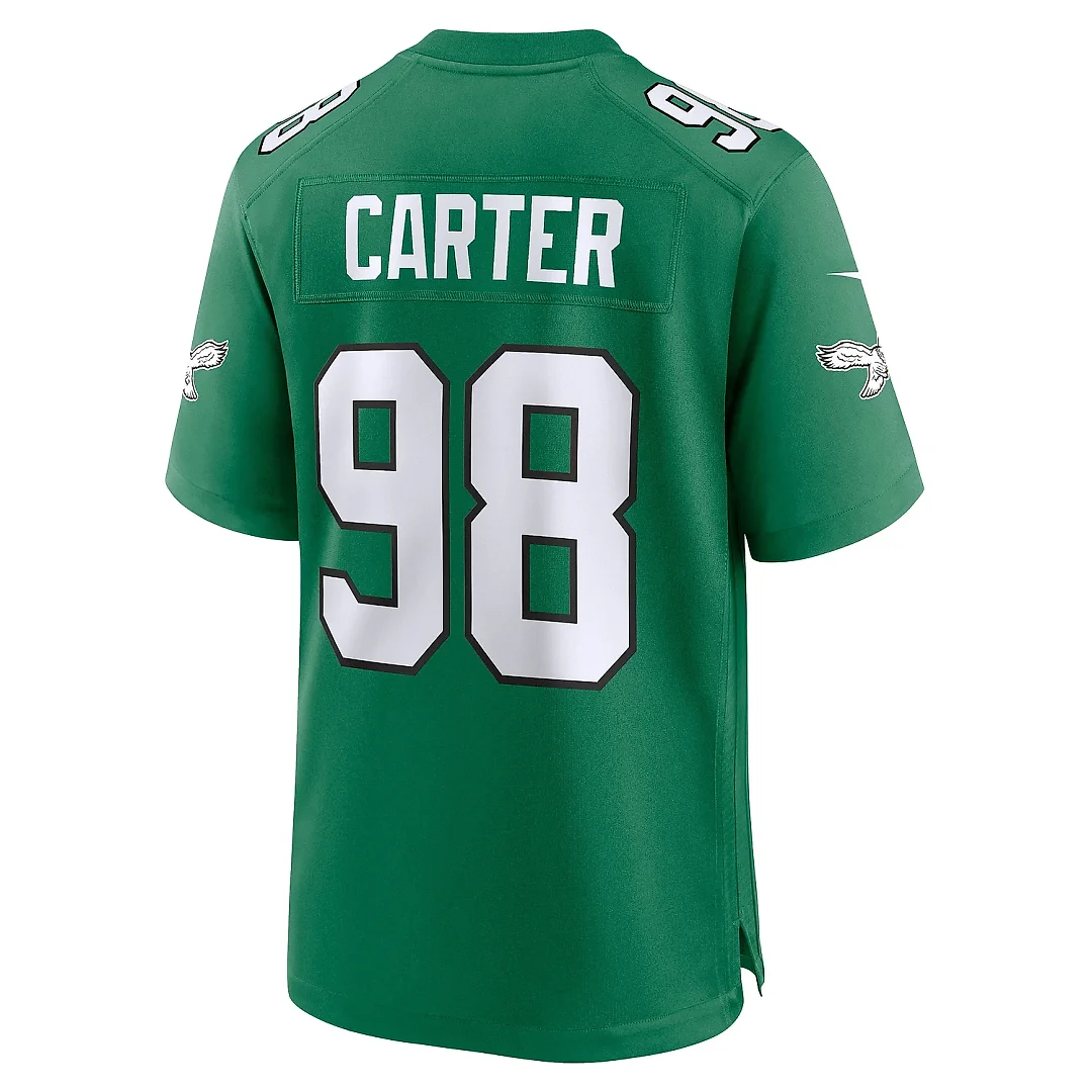 Zennovawear Men's Philadelphia Eagles Jalen Carter Kelly Green Alternate Game Jersey