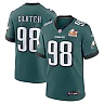 Zennovawear Men's Philadelphia Eagles Jalen Carter Midnight Green Super Bowl LIX Game Player Jersey