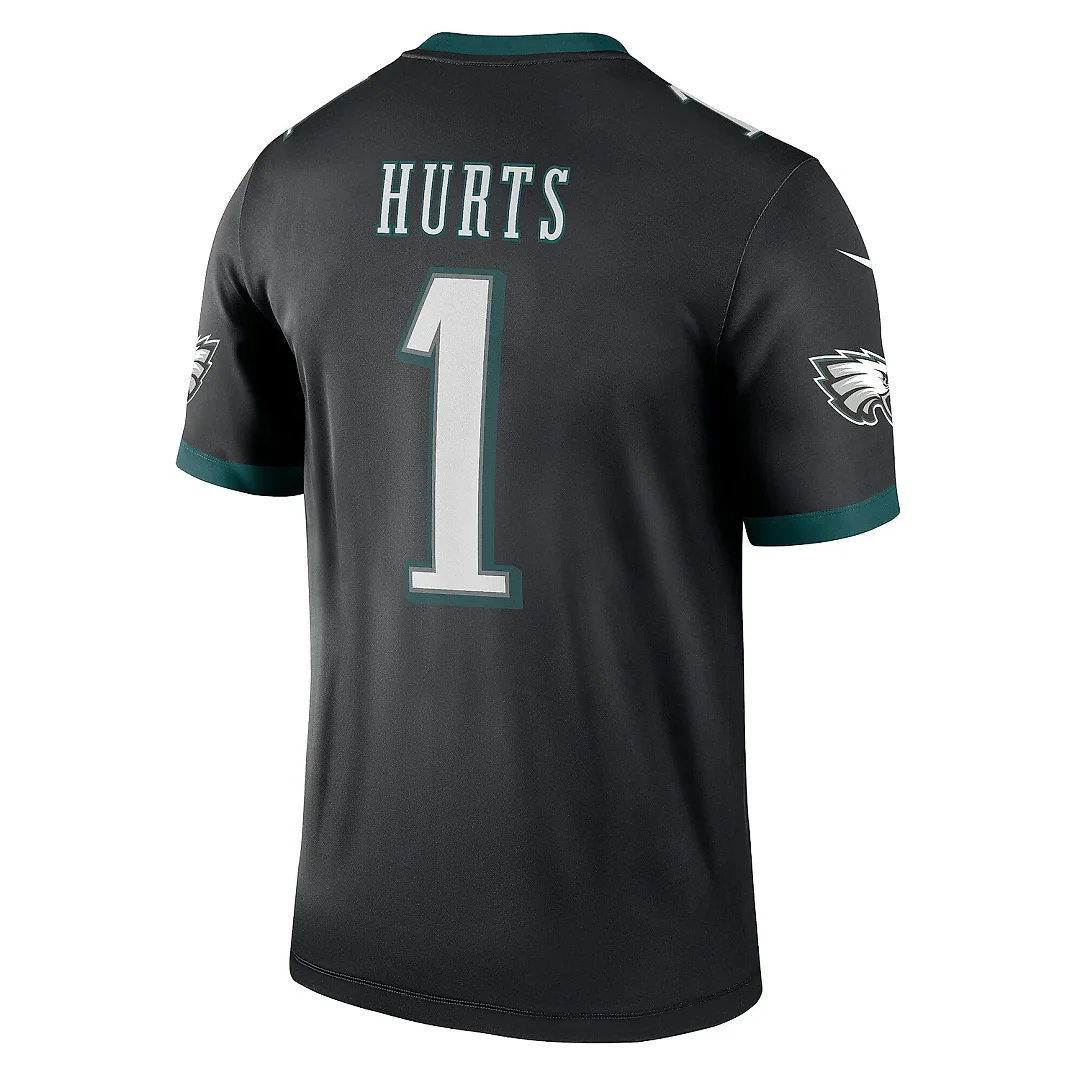 Zennovawear Men's Philadelphia Eagles Jalen Hurts Black Alternate Legend Player Performance Top