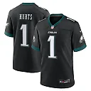 Zennovawear Men's Philadelphia Eagles Jalen Hurts Black Alternate Game Jersey