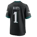 Zennovawear Men's Philadelphia Eagles Jalen Hurts Black Alternate Game Jersey