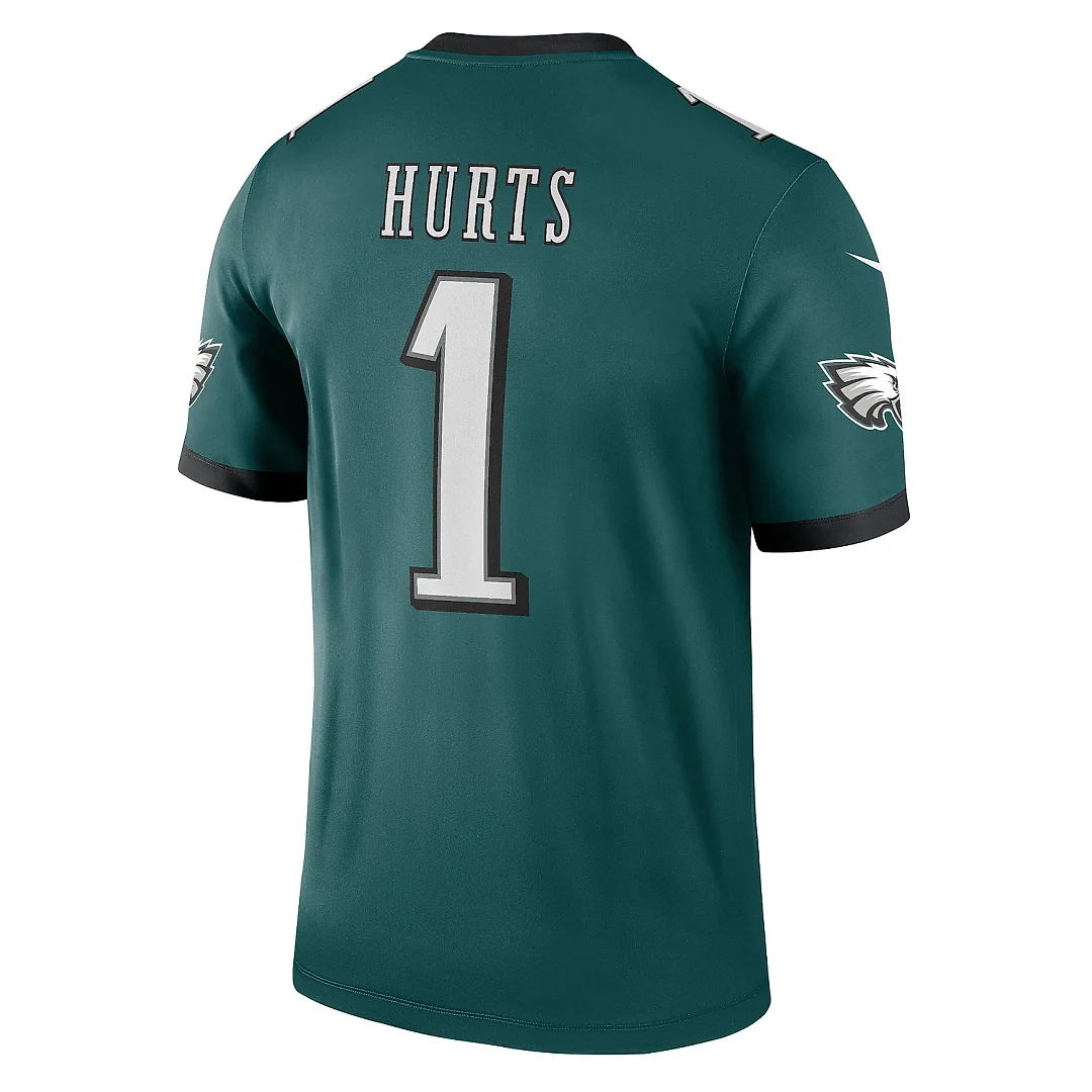 Zennovawear Men's Philadelphia Eagles Jalen Hurts Green Team Legend Player Performance Top