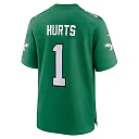 Zennovawear Men's Philadelphia Eagles Jalen Hurts Kelly Green Alternate Game Player Jersey