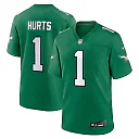 Zennovawear Men's Philadelphia Eagles Jalen Hurts Kelly Green Alternate Game Player Jersey