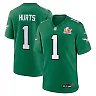 Zennovawear Men's Philadelphia Eagles Jalen Hurts Kelly Green Super Bowl LIX 2nd Alternate Game Jersey