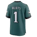 Zennovawear Men's Philadelphia Eagles Jalen Hurts Midnight Green Super Bowl LIX Game Player Jersey