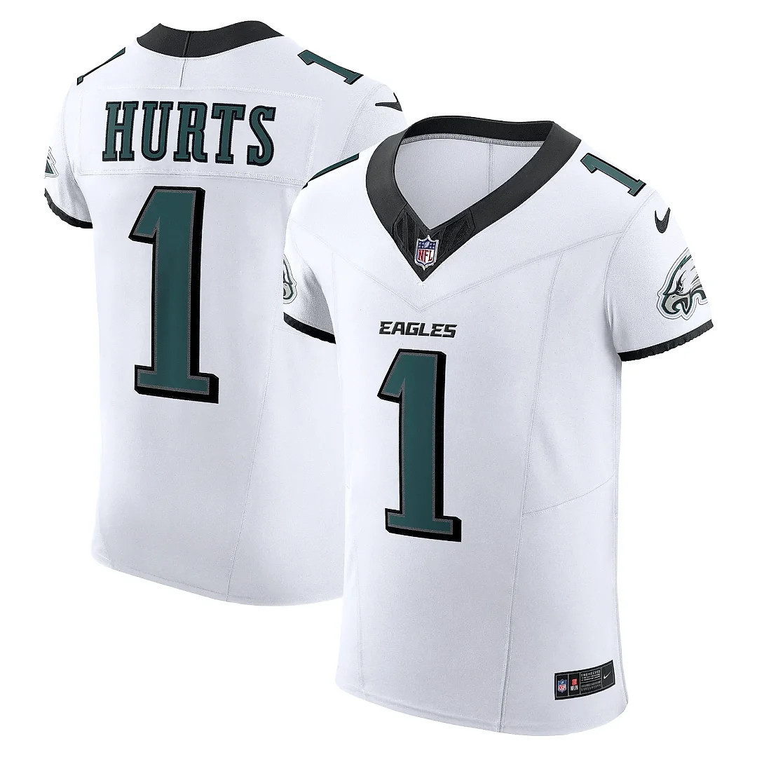 Zennovawear Men's Philadelphia Eagles Jalen Hurts White Vapor F.U.S.E. Elite Jersey