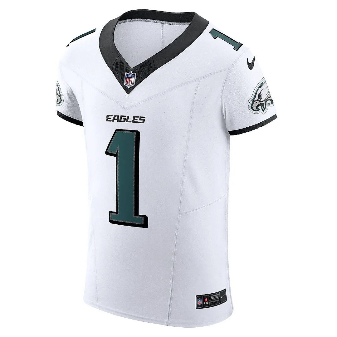 Zennovawear Men's Philadelphia Eagles Jalen Hurts White Vapor F.U.S.E. Elite Jersey