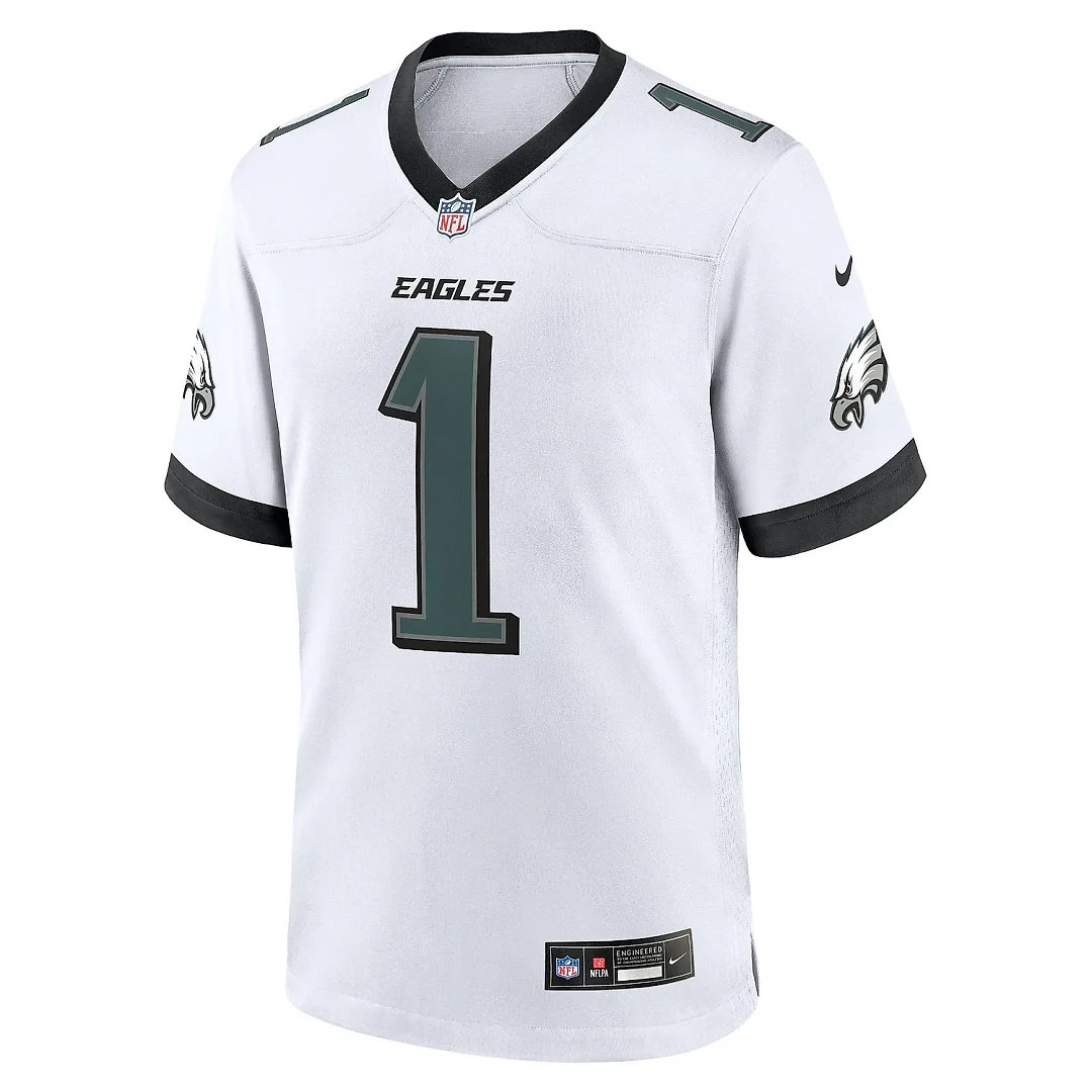 Zennovawear Men's Philadelphia Eagles Jalen Hurts White White Game Jersey