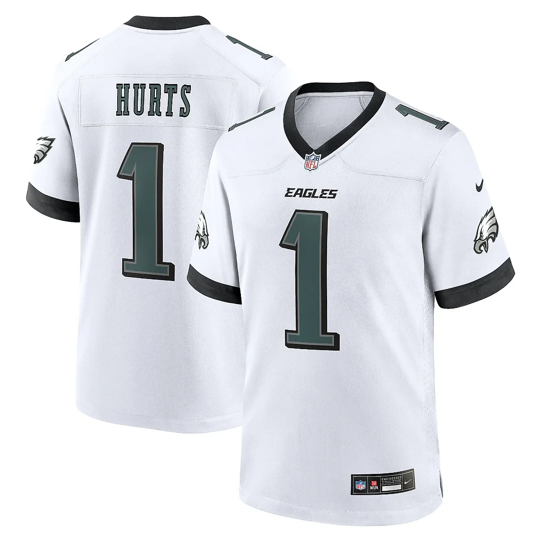 Zennovawear Men's Philadelphia Eagles Jalen Hurts White White Game Jersey