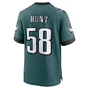 Zennovawear Men's Philadelphia Eagles Jalyx Hunt Midnight Green Team Game Jersey