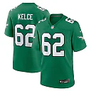 Zennovawear Men's Philadelphia Eagles Jason Kelce Kelly Green Alternate Game Player Jersey