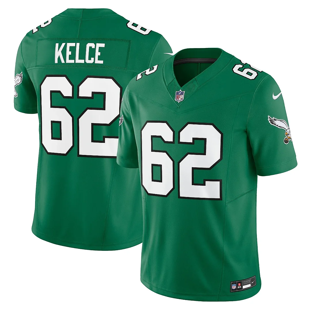 Zennovawear Men's Philadelphia Eagles Jason Kelce Kelly Green Vapor F.U.S.E. Limited Jersey