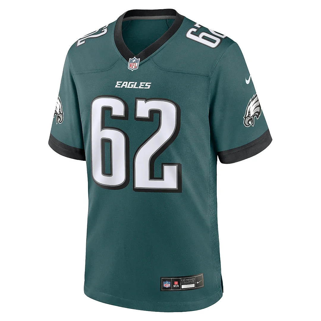 Zennovawear Men's Philadelphia Eagles Jason Kelce Midnight Green Team Game Jersey