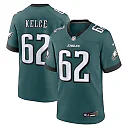 Zennovawear Men's Philadelphia Eagles Jason Kelce Midnight Green Team Game Jersey