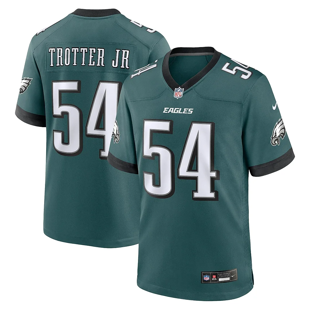 Zennovawear Men's Philadelphia Eagles Jeremiah Trotter Jr. Green Game Jersey
