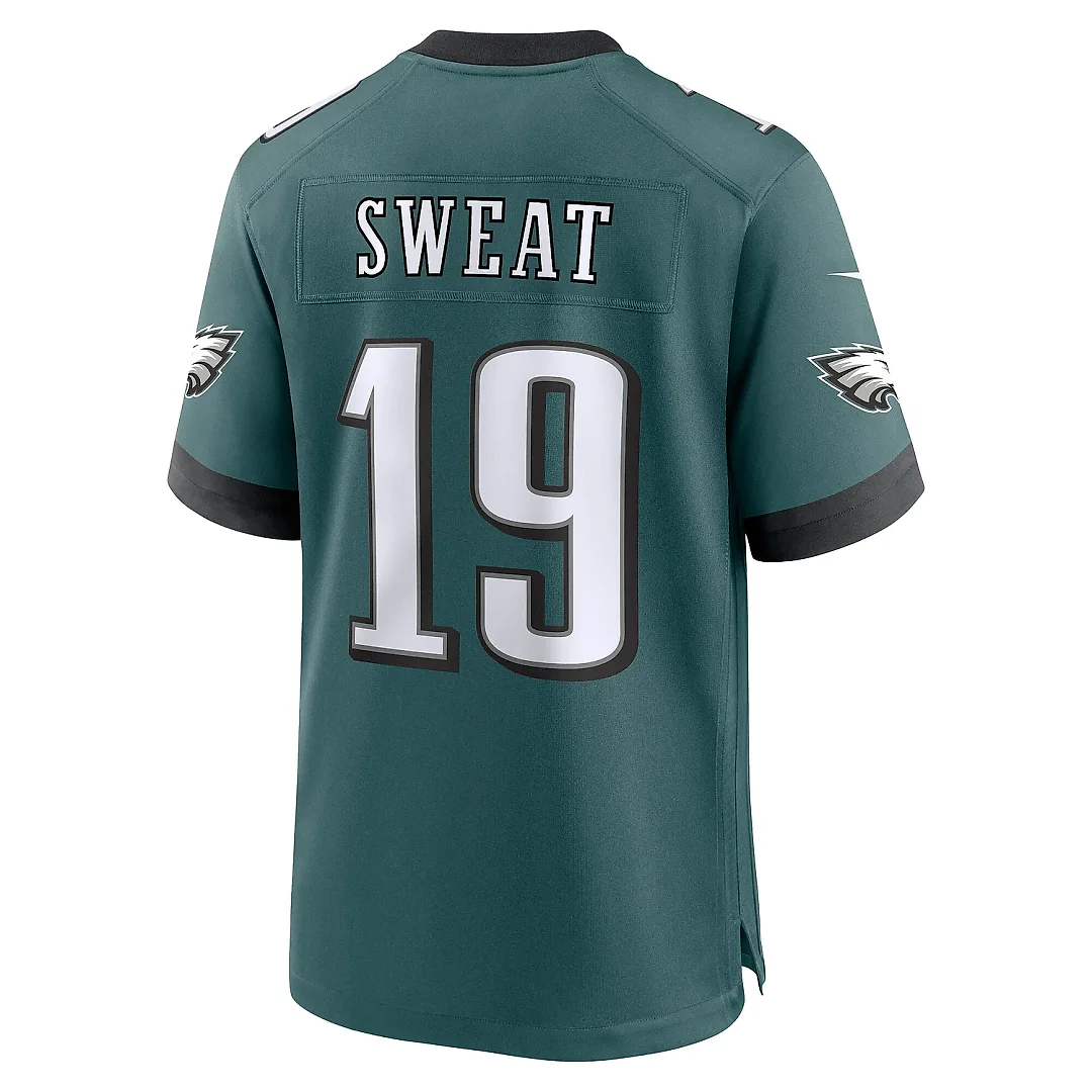 Zennovawear Men's Philadelphia Eagles Josh Sweat Midnight Green Team Game Jersey