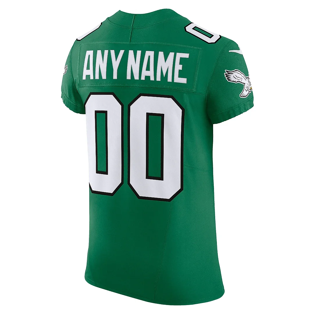 Zennovawear Men's Philadelphia Eagles Kelly Green 2nd Alternate Vapor F.U.S.E. Elite Custom Jersey