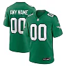 Zennovawear Men's Philadelphia Eagles Kelly Green Alternate Custom Game Jersey
