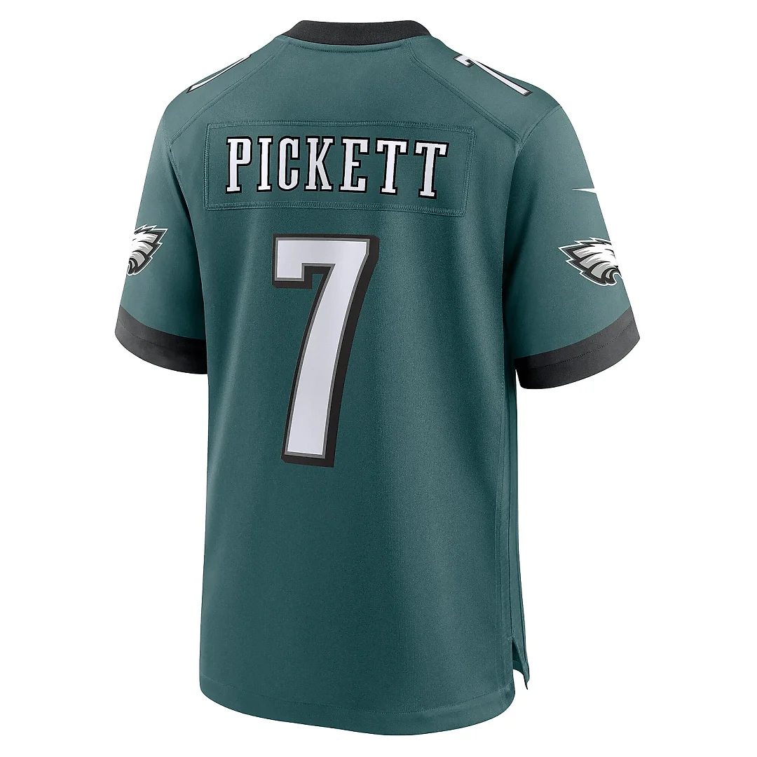 Zennovawear Men's Philadelphia Eagles Kenny Pickett Midnight Green Game Jersey