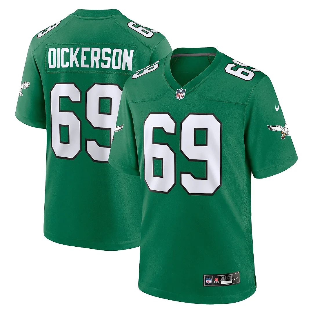 Zennovawear Men's Philadelphia Eagles Landon Dickerson Kelly Green Alternate Game Jersey