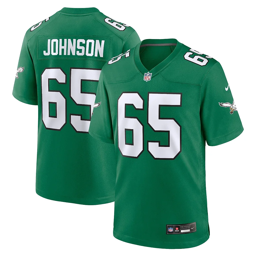 Zennovawear Men's Philadelphia Eagles Lane Johnson Kelly Green Alternate Game Jersey