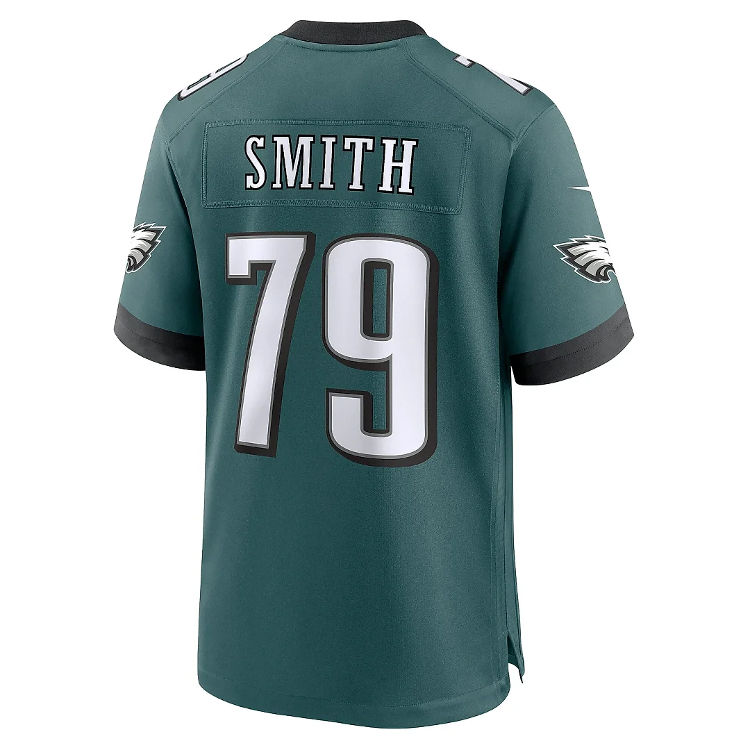 Zennovawear Men's Philadelphia Eagles Lecitus Smith Midnight Green Game Jersey