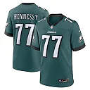 Zennovawear Men's Philadelphia Eagles Matt Hennessy Midnight Green Game Jersey