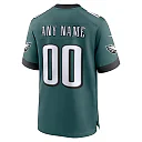 Zennovawear Men's Philadelphia Eagles Midnight Green Custom Game Jersey