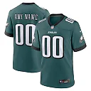 Zennovawear Men's Philadelphia Eagles Midnight Green Custom Game Jersey