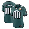 Zennovawear Men's Philadelphia Eagles Midnight Green Super Bowl LIX Custom Game Jersey