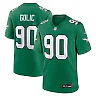 Zennovawear Men's Philadelphia Eagles Mike Golic Kelly Green Alternate Game Jersey