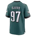 Zennovawear Men's Philadelphia Eagles Moro Ojomo Midnight Green Team Game Jersey