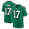 Zennovawear Men's Philadelphia Eagles Nakobe Dean Kelly Green Alternate Game Jersey
