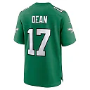 Zennovawear Men's Philadelphia Eagles Nakobe Dean Kelly Green Alternate Game Jersey