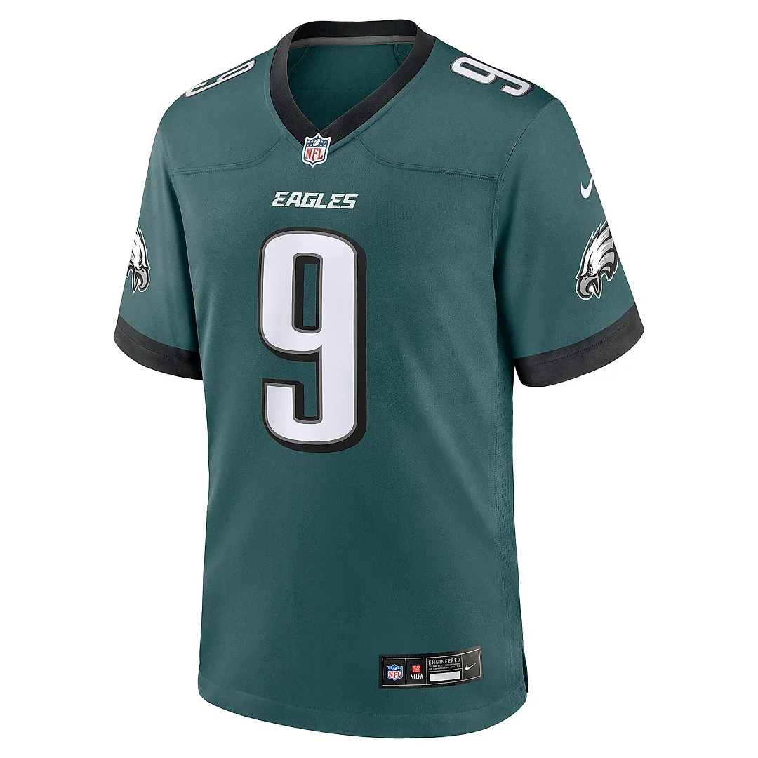 Zennovawear Men's Philadelphia Eagles Nick Foles Midnight Green Team Retired Player Game Jersey