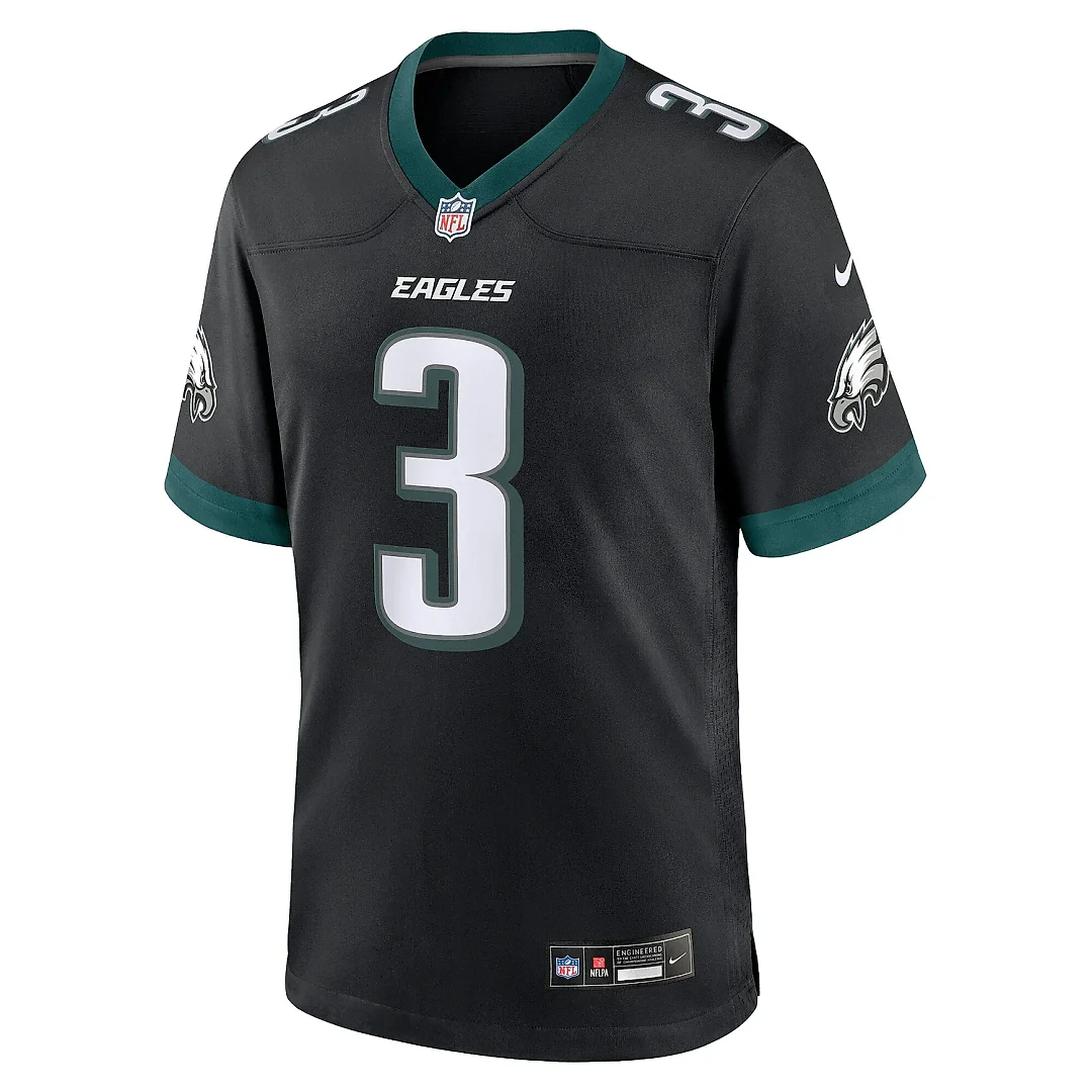 Zennovawear Men's Philadelphia Eagles Nolan Smith Black Alternate Game Jersey
