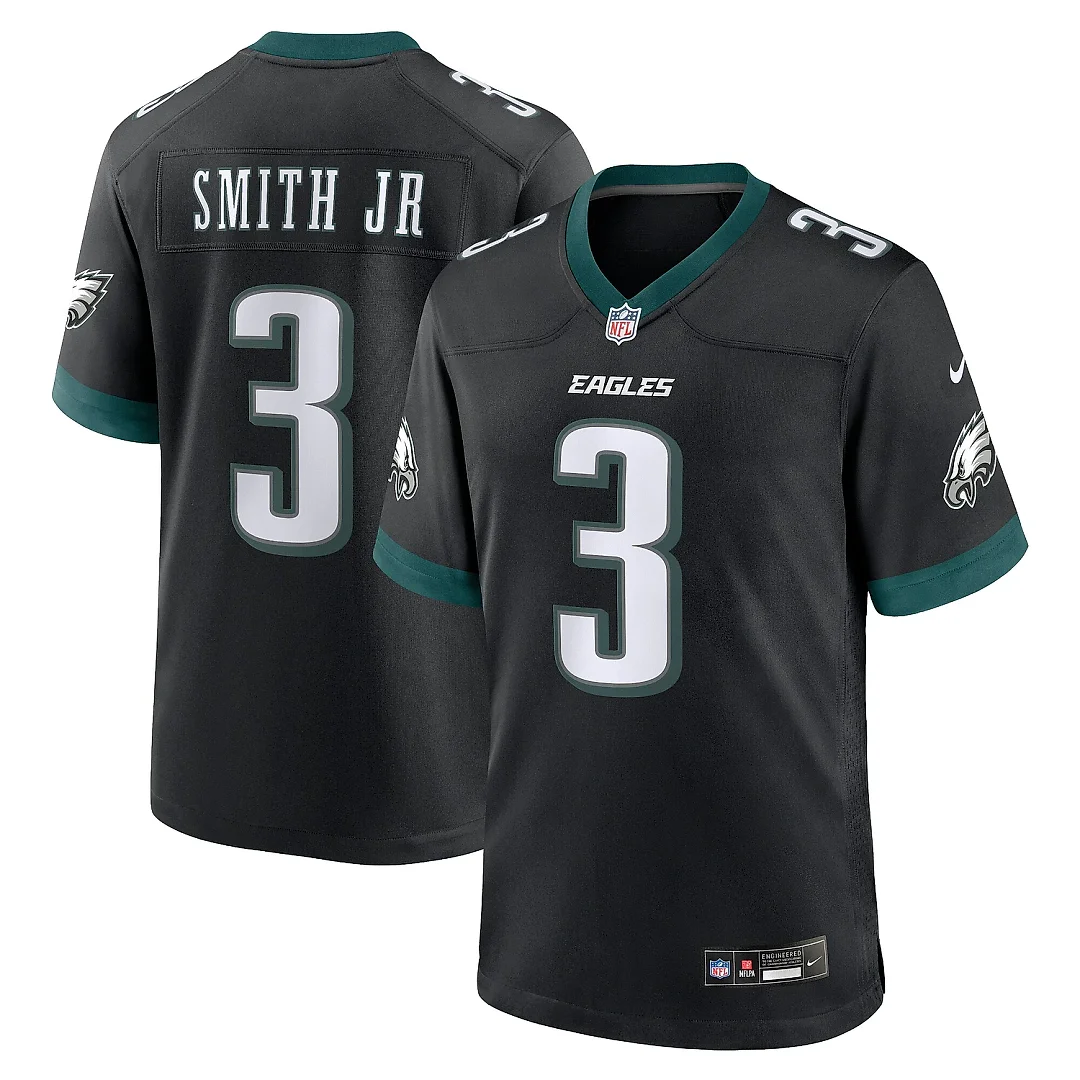 Zennovawear Men's Philadelphia Eagles Nolan Smith Black Alternate Game Jersey