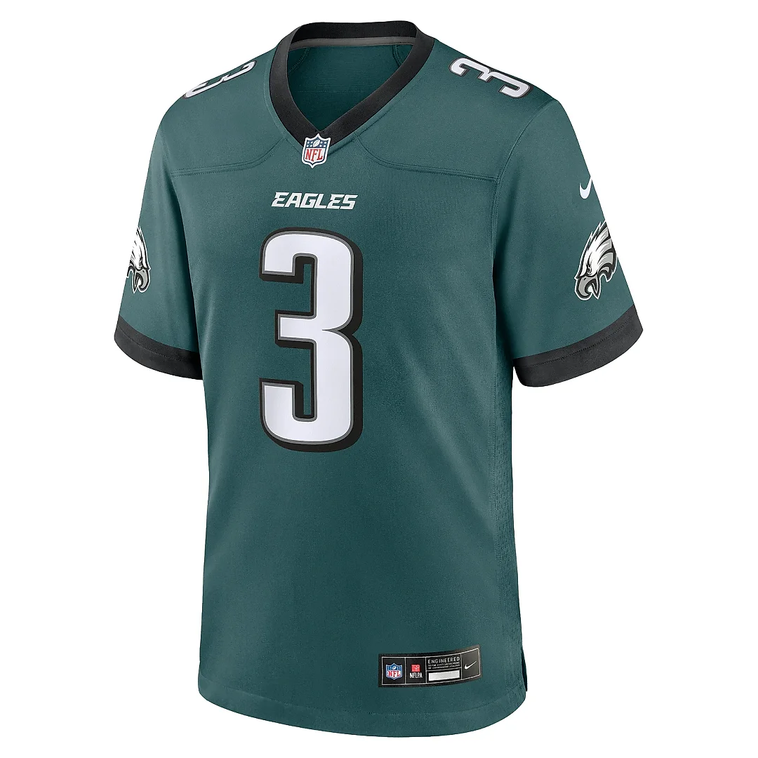 Zennovawear Men's Philadelphia Eagles Nolan Smith Midnight Green Team Game Jersey