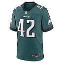 Zennovawear Men's Philadelphia Eagles Oren Burks Midnight Green Game Jersey