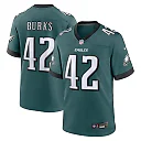 Zennovawear Men's Philadelphia Eagles Oren Burks Midnight Green Game Jersey