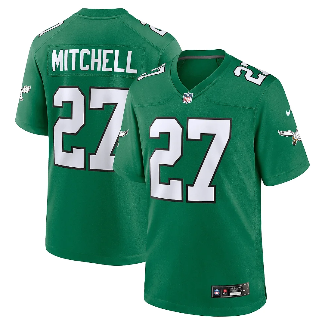 Zennovawear Men's Philadelphia Eagles Quinyon Mitchell Kelly Green Alternate Game Jersey