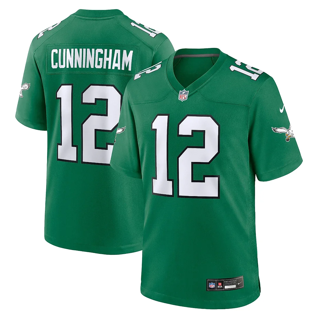 Zennovawear Men's Philadelphia Eagles Randall Cunningham Kelly Green Alternate Retired Player Game Jersey