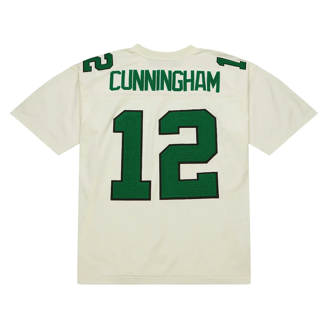 Zennovawear Men's Philadelphia Eagles Randall Cunningham Mitchell & Ness Cream Chainstitch Legacy Jersey