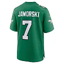 Zennovawear Men's Philadelphia Eagles Ron Jaworski Kelly Green Alternate Game Jersey