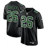 Zennovawear Men's Philadelphia Eagles Saquon Barkley Carbon Black/Kelly Green Fashion Game Jersey