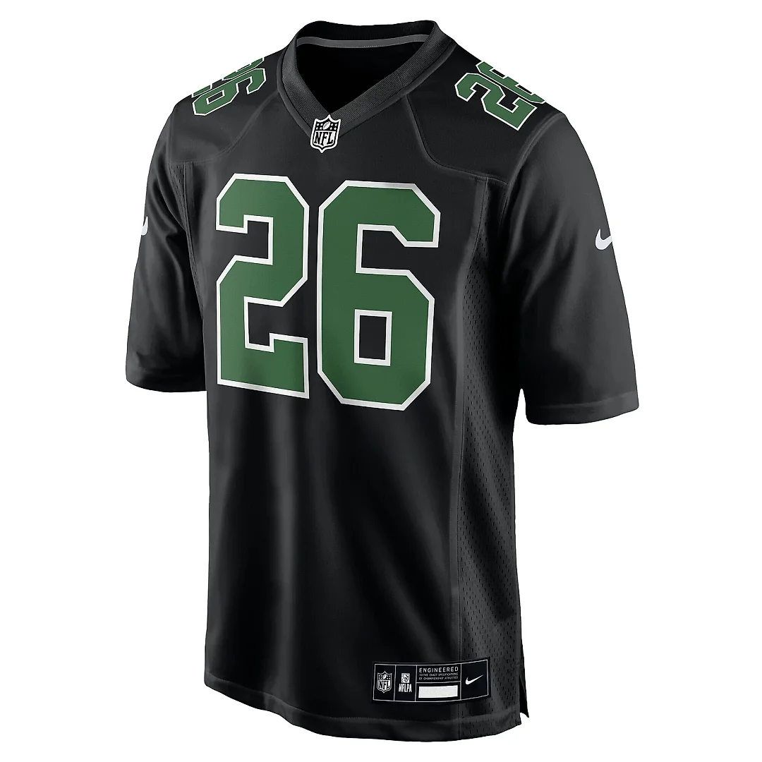 Zennovawear Men's Philadelphia Eagles Saquon Barkley Carbon Black/Kelly Green Fashion Game Jersey