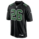 Zennovawear Men's Philadelphia Eagles Saquon Barkley Carbon Black/Kelly Green Fashion Game Jersey