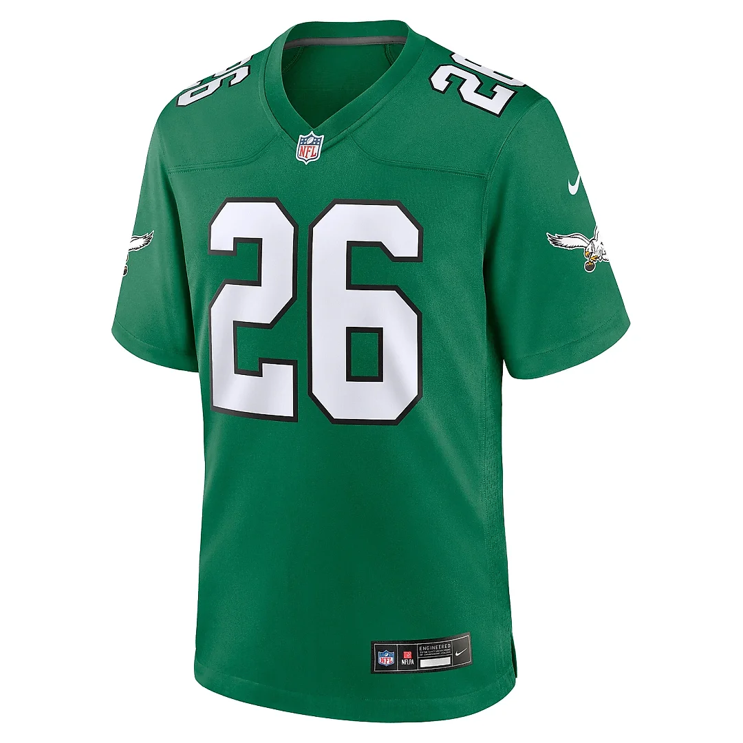 Zennovawear Men's Philadelphia Eagles Saquon Barkley Kelly Green Alternate Game Jersey